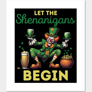 Let The Shenanigans Begin Happy St Patricks Day Women Men Posters and Art